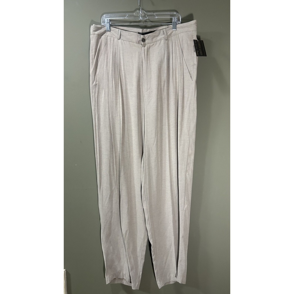 Vtg James Lord United Garment Group Rayon Pleated Trousers Mens Sz 38x33 NWT USA